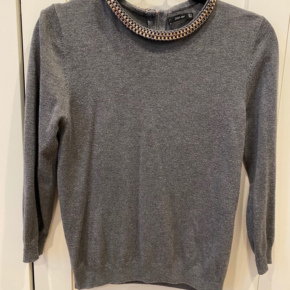 Zara gold embellished knit